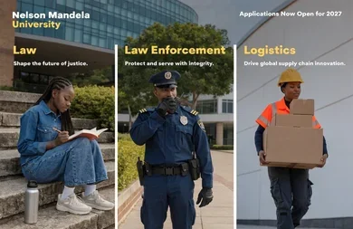 Nelson Mandela University 2027 Applications programmes in Law, Law Enforcement, and Logistics