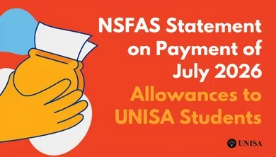 NSFAS Statement on Payment of July 2026 Allowances to UNISA Students