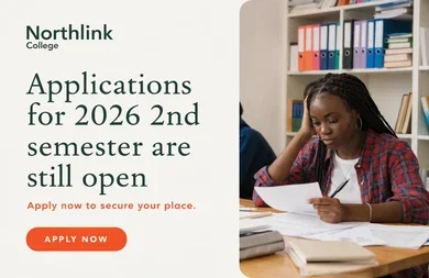 Northlink College applications for 2026 2nd semester are still open