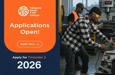 Tshwane South TVET College has officially opened applications for Trimester 2 of the 2026 academic year.