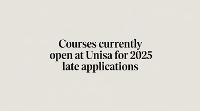 Courses Currently Open at UNISA for 2025 Late Applications - Varsity Wise