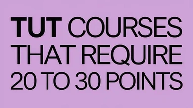 TUT courses that require 20 to 30 points (APS)
