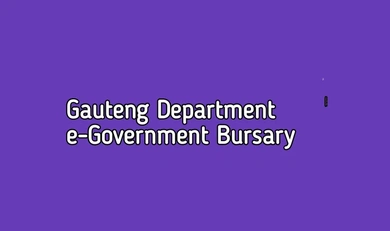 Gauteng Department of e-Government Bursary