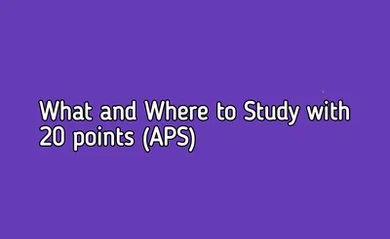 What and Where you can study with 20 points (APS)