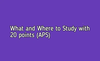 What and Where you can study with 20 points (APS)
