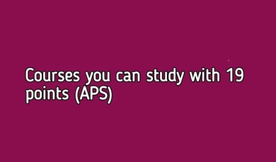 Courses you can study with 19 points (APS)