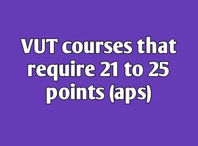 VUT courses that require 21 to 25 points (APS)