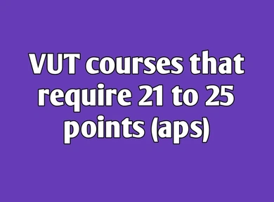 VUT courses that require 21 to 25 points (APS)