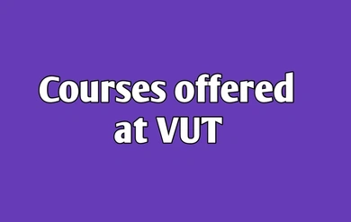 Courses offered at VUT