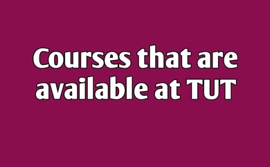 Available Courses at TUT